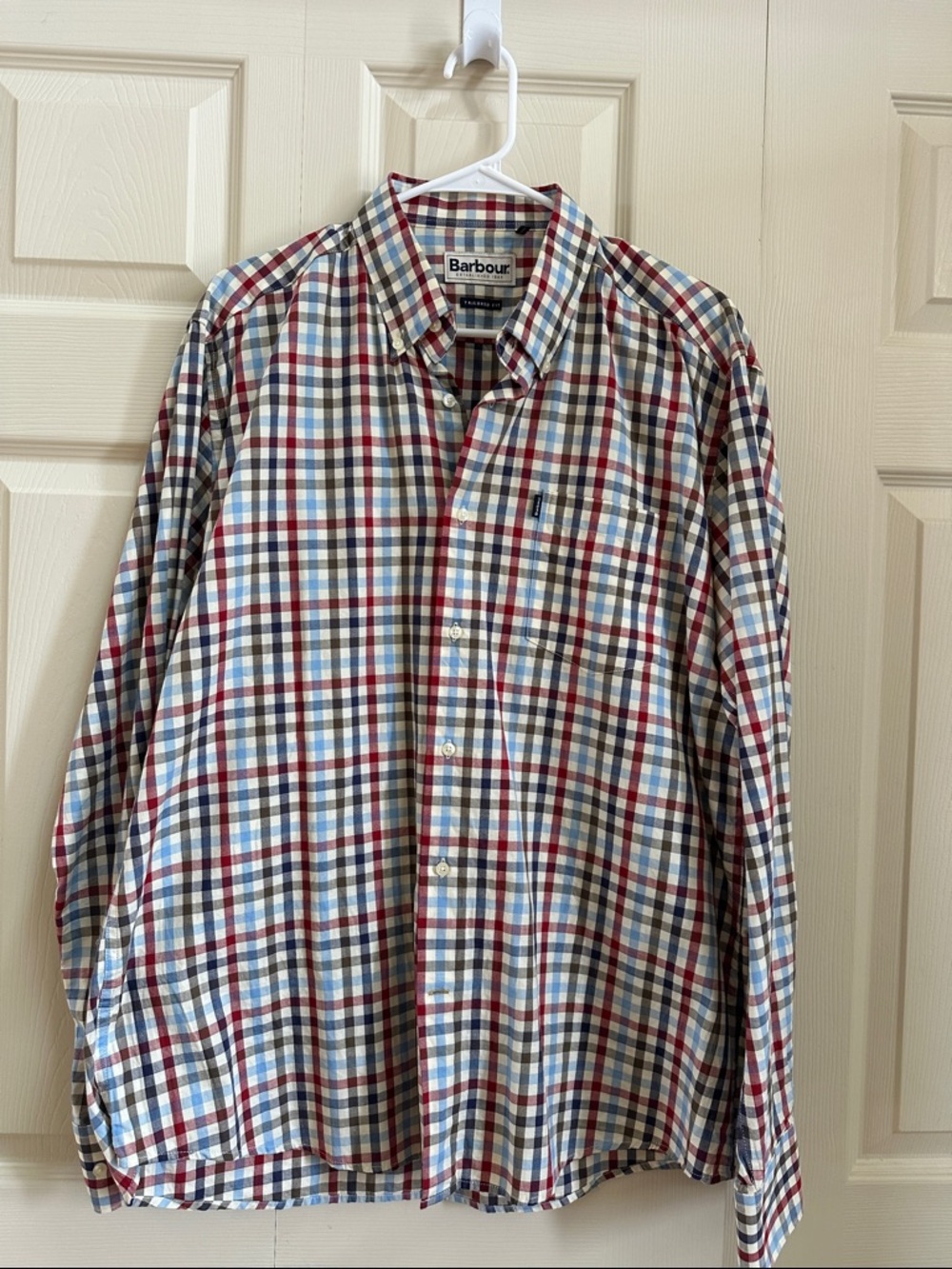 Barbour Men's Plaid Button-Down Shirt - Red, Blue, Cream